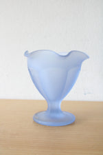 Indiana Glass Frosted Blue Sundae Dish