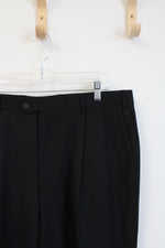 Milinea Wool Cashmere Blend Black Dress Pants | 38X30