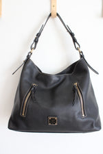 Dooney & Bourke Black Pebble Grain Cooper Hobo Purse