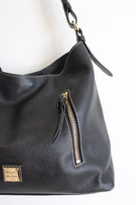 Dooney & Bourke Black Pebble Grain Cooper Hobo Purse