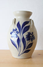 Colonial Williamsburg Pottery Cobalt Blue Flower Vase