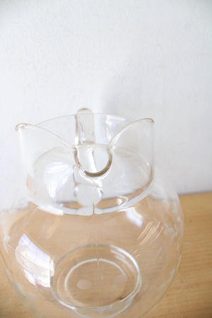 Princess House Vintage Heritage Pattern Glass Pitcher & Cup Set