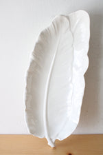 California USA 360 White Leaf Ceramic Platter