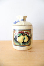 Vintage Hearth & Home Yellow Gingham Canister & Spoon Rest Set