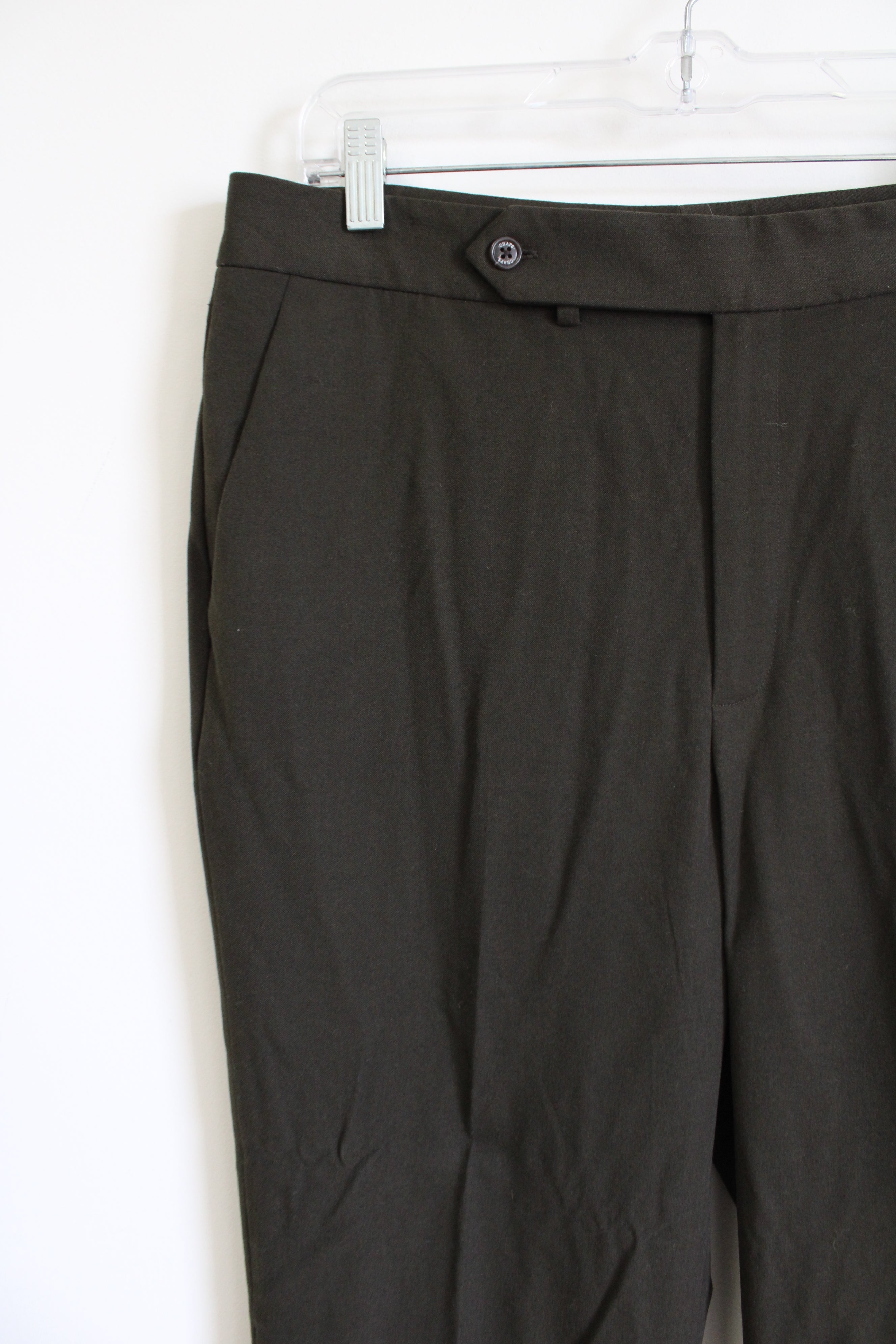 Chaps Dark Olive Green Trouser Pants | 12