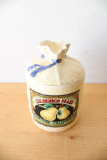 Vintage Hearth & Home Yellow Gingham Canister & Spoon Rest Set