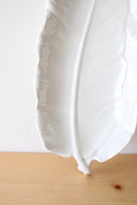 California USA 360 White Leaf Ceramic Platter