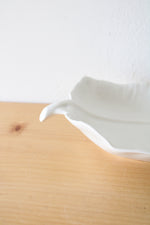 California USA 360 White Leaf Ceramic Platter