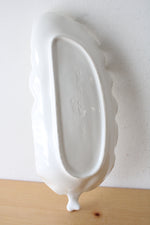 California USA 360 White Leaf Ceramic Platter