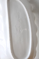 California USA 360 White Leaf Ceramic Platter