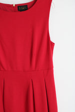 Iman Red Pleated Dress | M