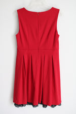 Iman Red Pleated Dress | M