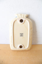 Vintage Hearth & Home Yellow Gingham Canister & Spoon Rest Set