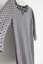 Wonder Black White Patterned Dress | S