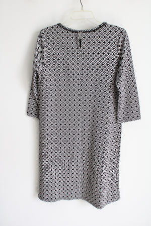 Wonder Black White Patterned Dress | S