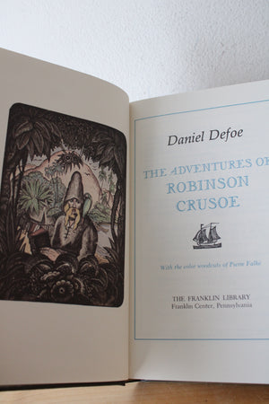 Robinson Crusoe By Daniel Defoe The Franklin Library Edition