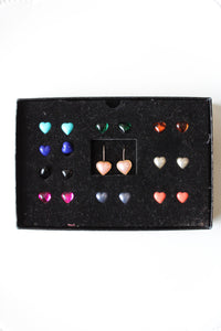 Joan Rivers Interchangeable Magnetic & Clip-On Heart Earrings