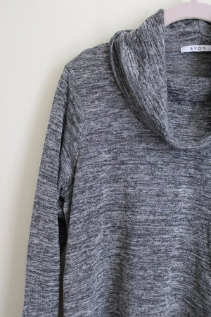 Avon Gray Heathered Knit Cowl Neck Sweater | S (4/6)