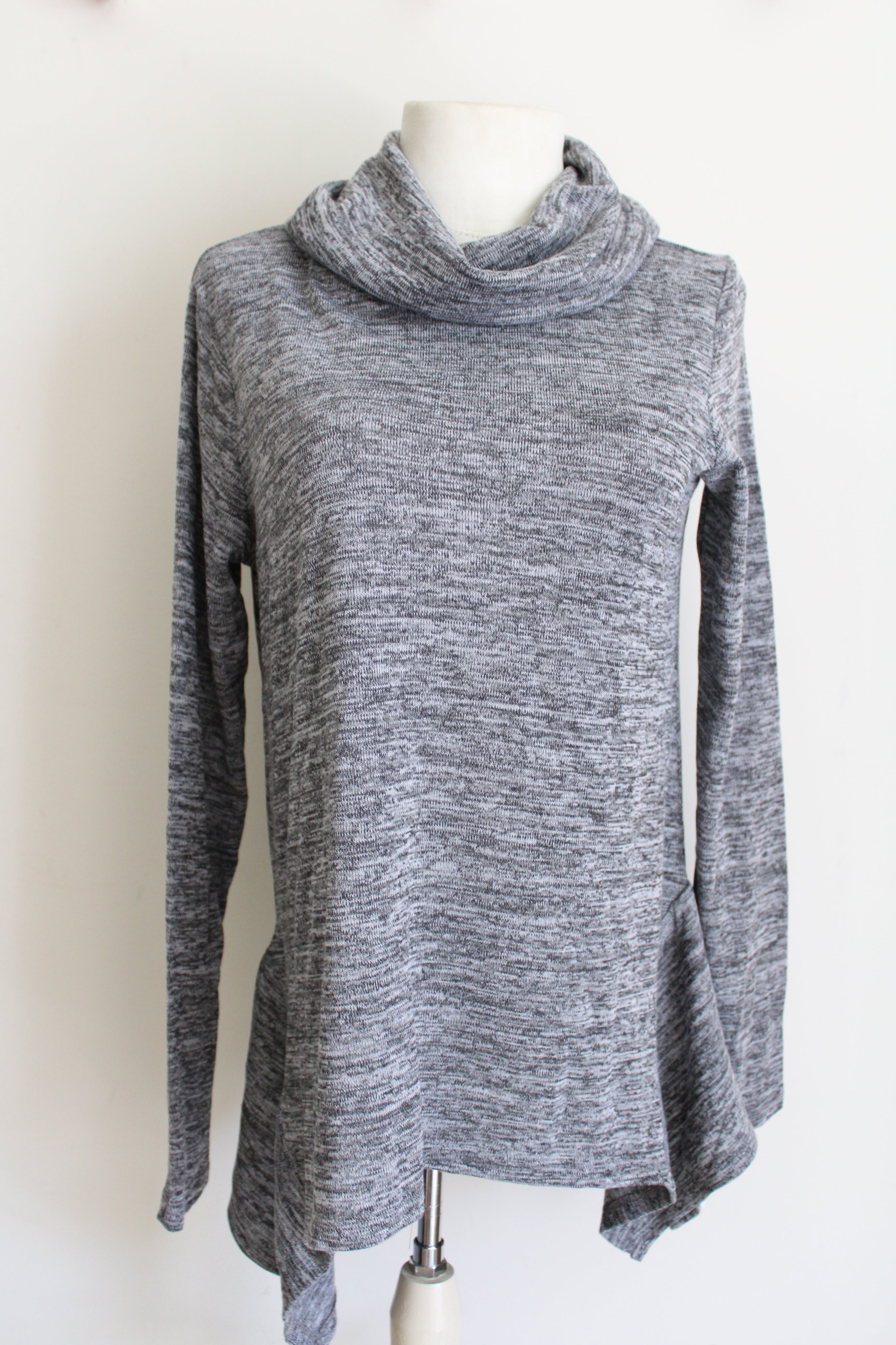 Avon Gray Heathered Knit Cowl Neck Sweater | S (4/6)