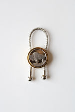 Gold & Silver Nickel Buffalo Keychain