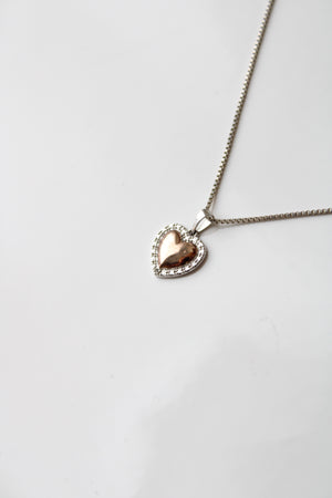 925 Rose Gold Heart Necklace