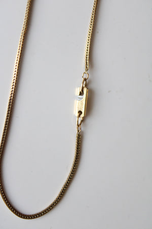 Bells & Bow Engraved Round Pendant Gold Necklace