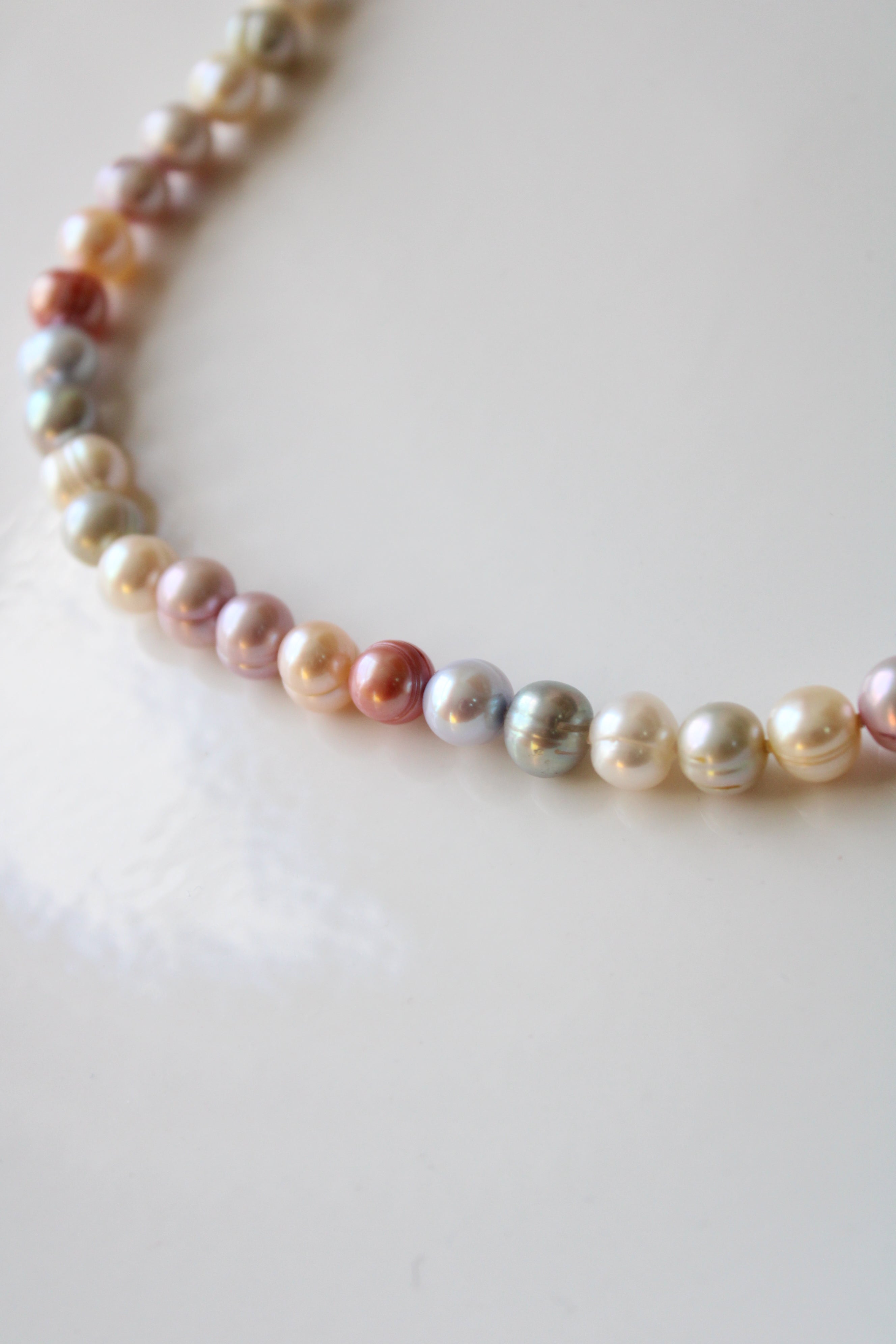 Pastel Multicolored Genuine Freshwater Pearl Necklace