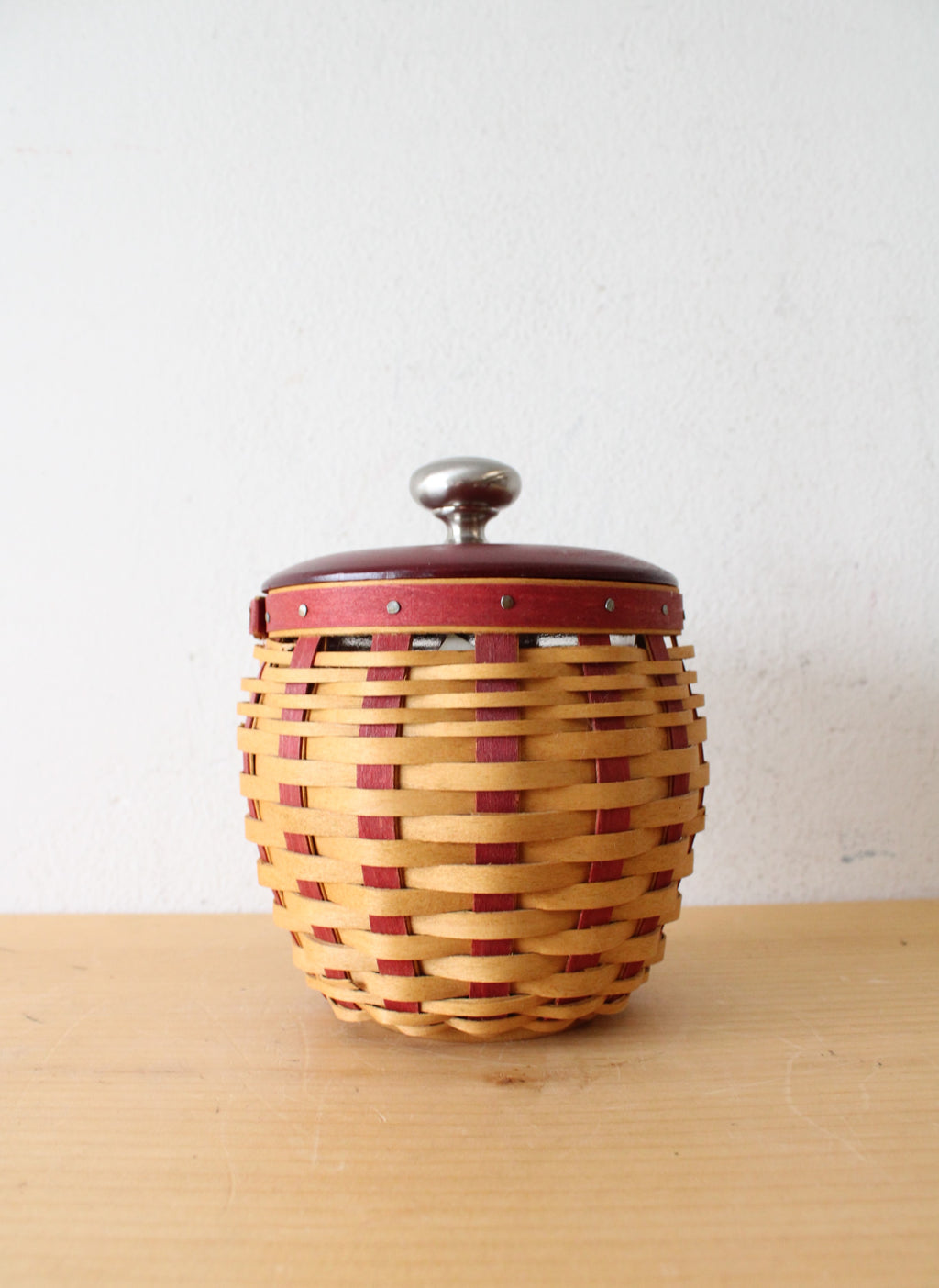 Longaberger Small Red Canister Basket