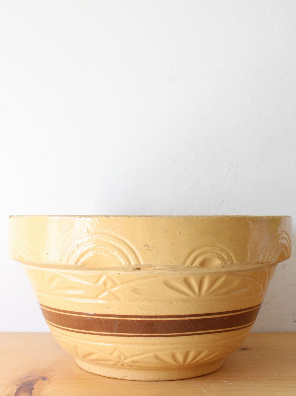 Vintage R.R. P. Co. Roseville Extra Large Glazed Stoneware Bowl