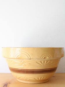 Vintage R.R. P. Co. Roseville Extra Large Glazed Stoneware Bowl