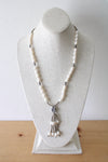Ivory Baroque Pearl Tassel Necklace