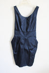 Pompous Girly Navy Blue Satin Dress | 13