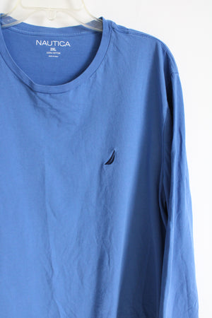 Nautica Blue Cotton Long Sleeved Shirt | 2XL