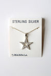NEW Marsala Sterling Silver White Pave Star Necklace