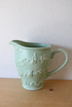 LBK Green Etched Floral Pitcher