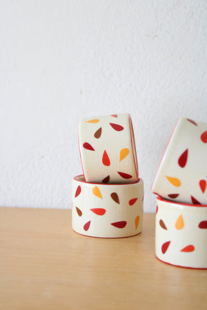 Cream Porcelain Autumn Style Napkin Rings | Set Of 4