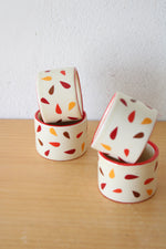 Cream Porcelain Autumn Style Napkin Rings | Set Of 4