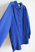 Roaman's Blue Long Sleeved Blouse | L