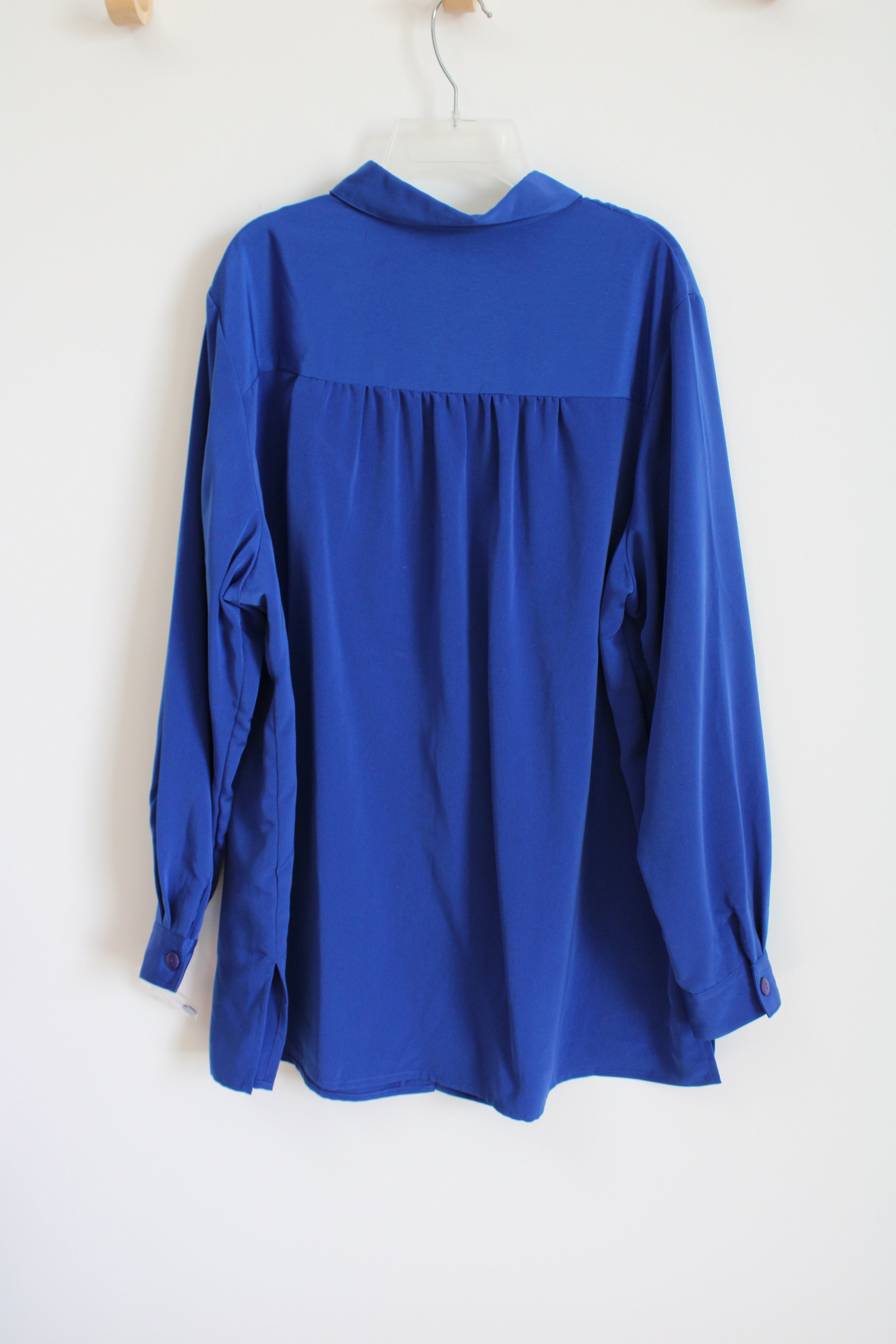 Roaman's Blue Long Sleeved Blouse | L