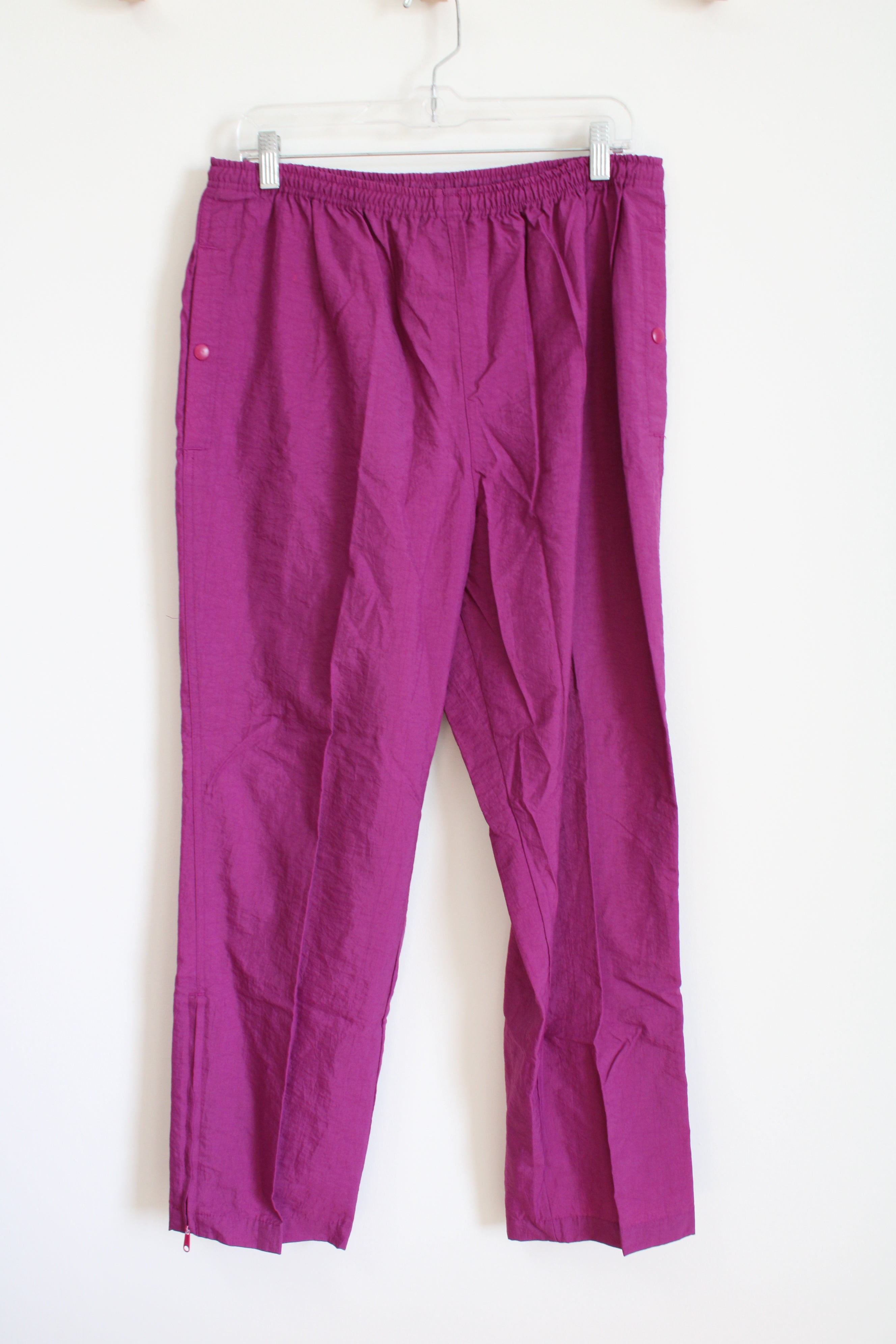 Lands' End Magenta Nylon Pants | L (14/16)