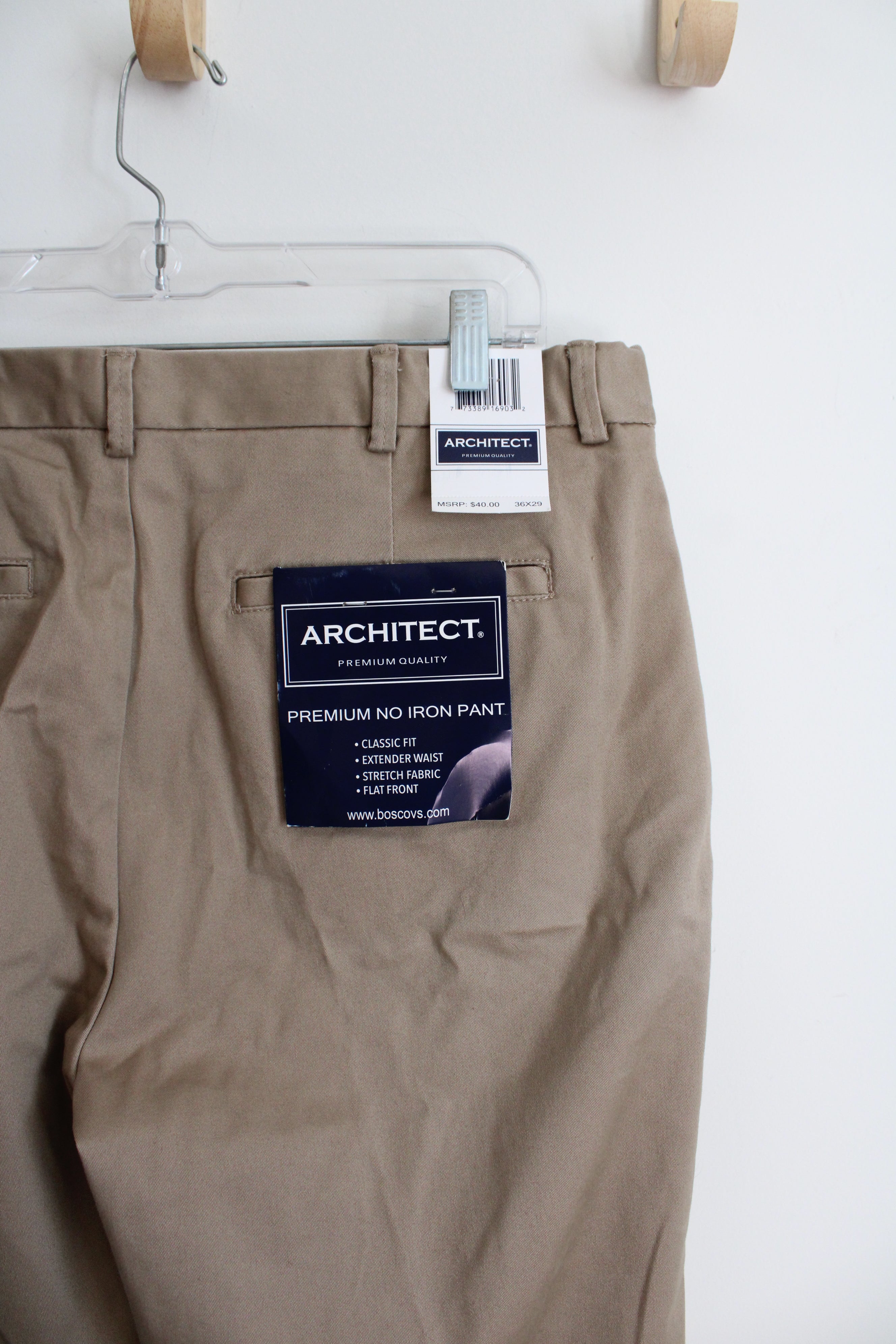 NEW Architect Classic Fit Khaki Trouser Pants | 36X29