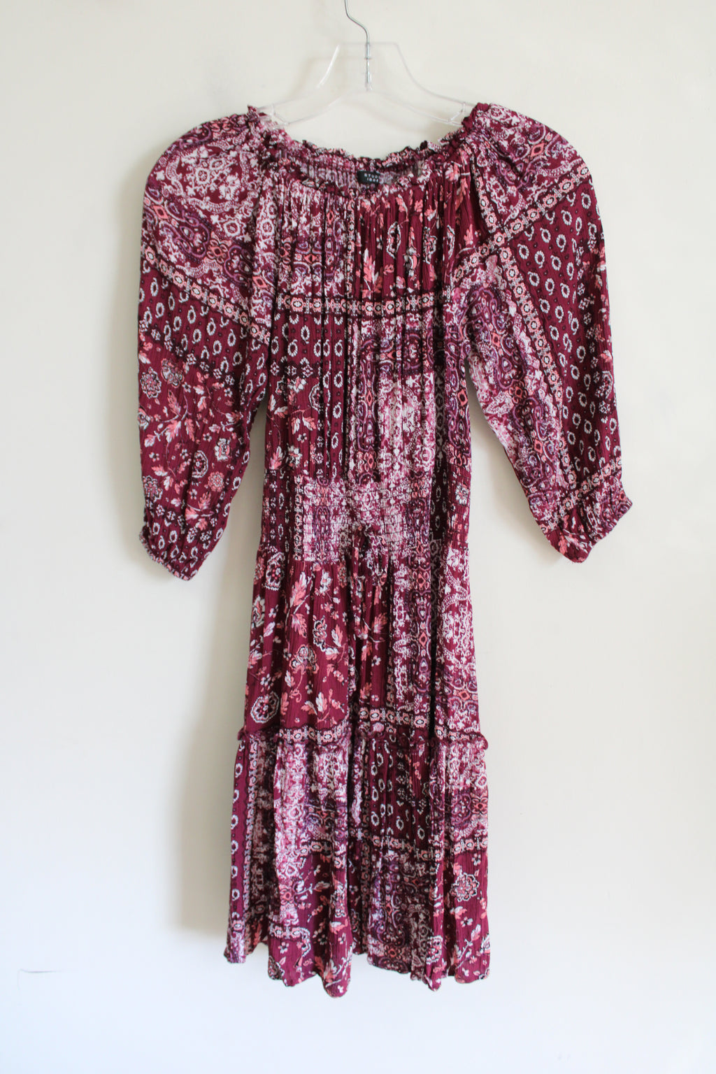 Studio 1886 Burgundy Paisley Dress | S