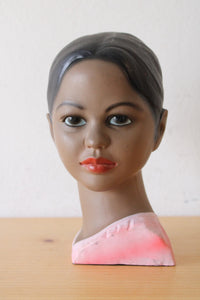 Fine Quality Lego Japan Painted Porcelain Head Bust Of Woman