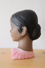 Fine Quality Lego Japan Painted Porcelain Head Bust Of Woman
