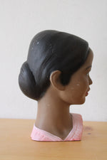 Fine Quality Lego Japan Painted Porcelain Head Bust Of Woman