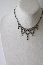 Genuine Brown Baroque Pearl Victorian Style Gothic Necklace