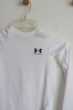 NEW Under Armour White Fitted Long Sleeved Shirt | Youth S (8)