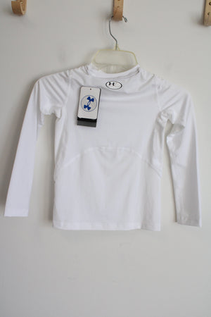 NEW Under Armour White Fitted Long Sleeved Shirt | Youth S (8)