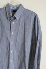 Nautica Blue Plaid Button Down Shirt | L