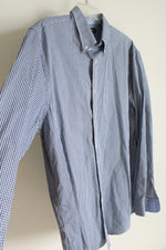 Nautica Blue Plaid Button Down Shirt | L